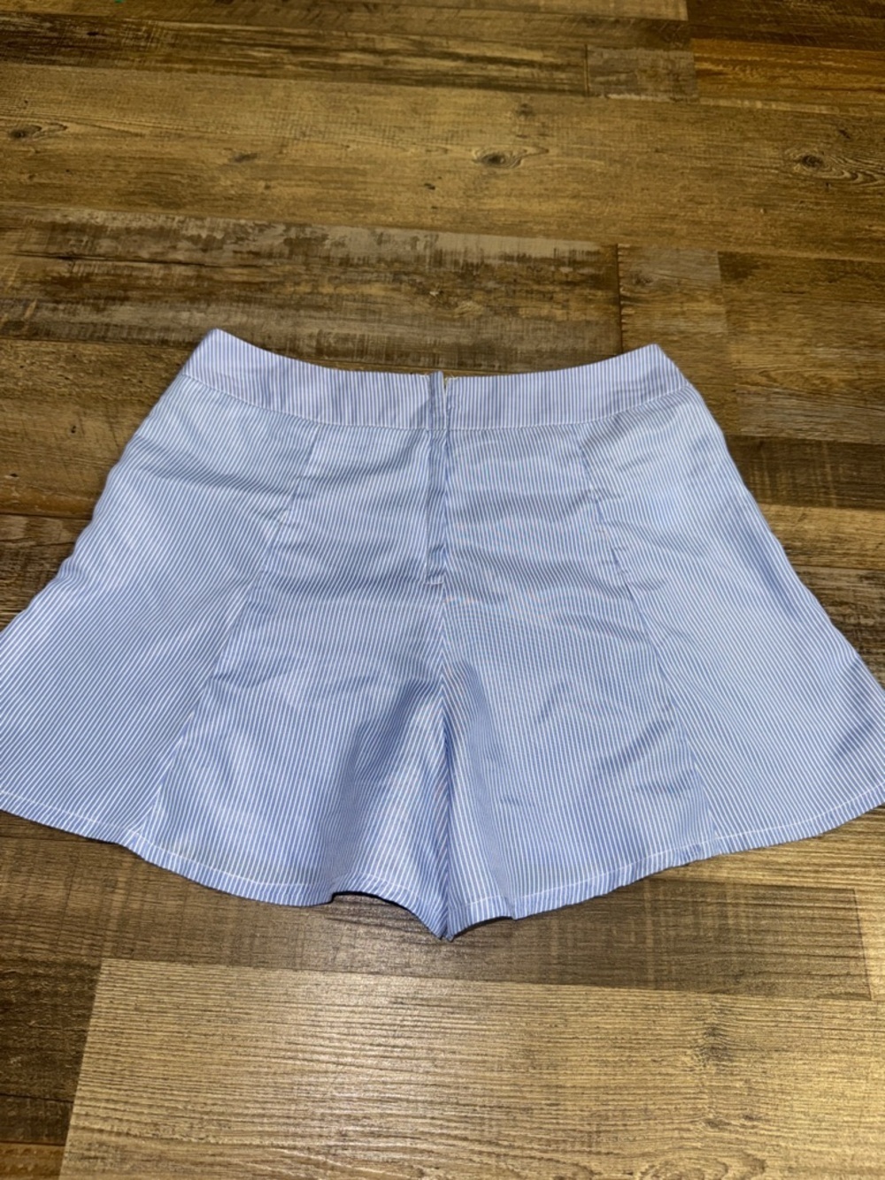 Milk & Honey Blue White Stripe Flowy Shorts Skort Small Preppy Coastal - Picture 4 of 8